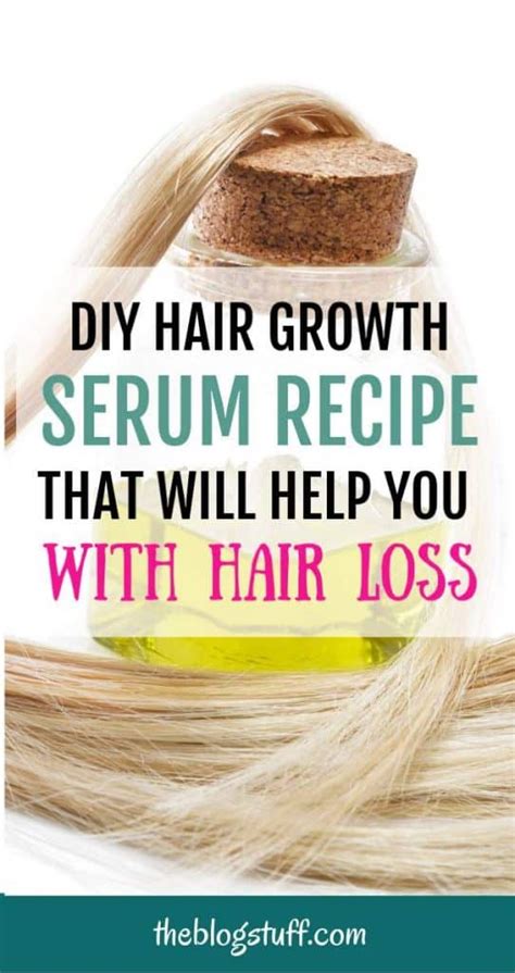 Homemade serum recipe that works for hair growth and thinning hair. Make your own hair growt ...