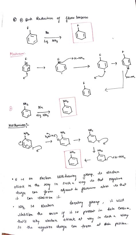 [Solved] 5. Draw the Birch reduction reactions of: a) fluorobenzene b)... | Course Hero