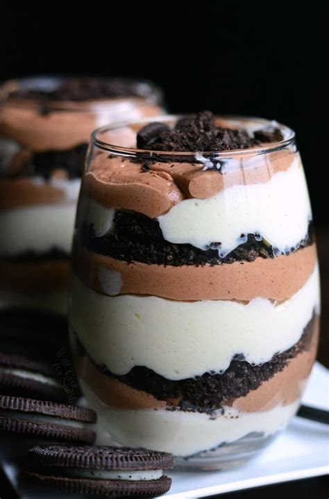 Oreo Double Chocolate Mousse Parfaits - Will Cook For Smiles