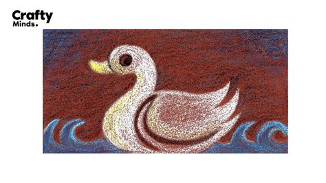 How to Draw a Duck on Sand Paper with Oil Pastels | Duck Drawing on ...