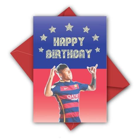 Neymar Birthday Greetings Card Barcelona 2016-17. No.11