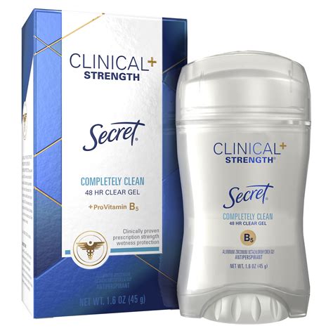 Secret Clinical Strength Clear Gel Antiperspirant and Deodorant ...