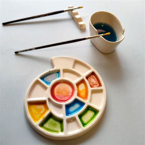 Watercolor Palette Ceramic Palette Handmade Artist Palette - Etsy | El yapımı seramikler, Boya ...