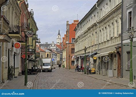 People are Walking by the Old Town of Kaunas, Lithuania Editorial Stock Photo - Image of ...