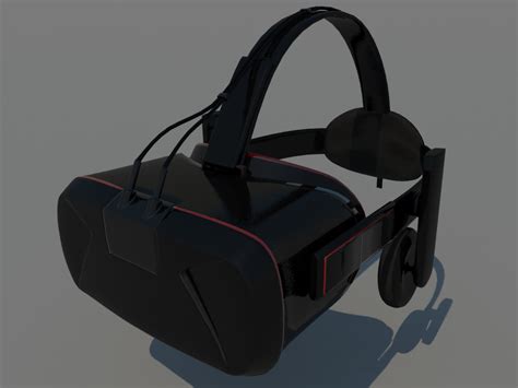 VR Headset 3D Model Black Red - Realtime - 3D Models World