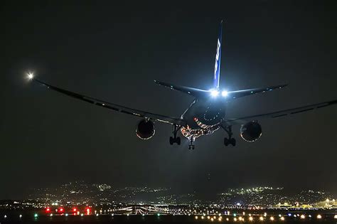 3840x2160px | free download | HD wallpaper: boeing airplane aircraft boeing 777 night airport ...