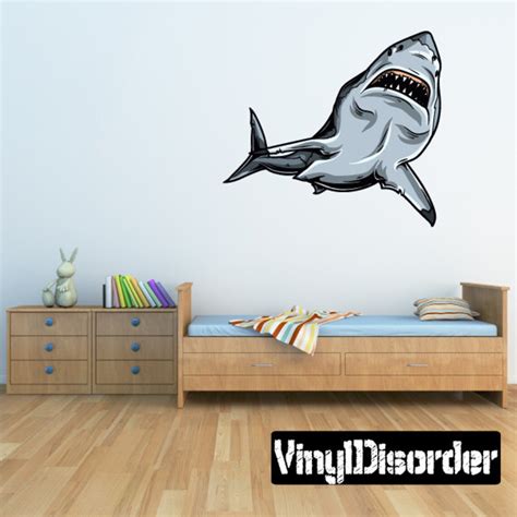 Shark Wall Decal Wall Fabric Vinyl Decal Removable and - Etsy