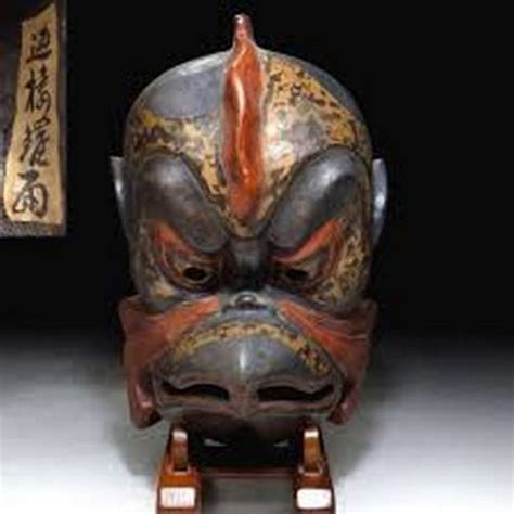 Antique Japanese Signed Kagura Mask - Kasasagi Fine Arts