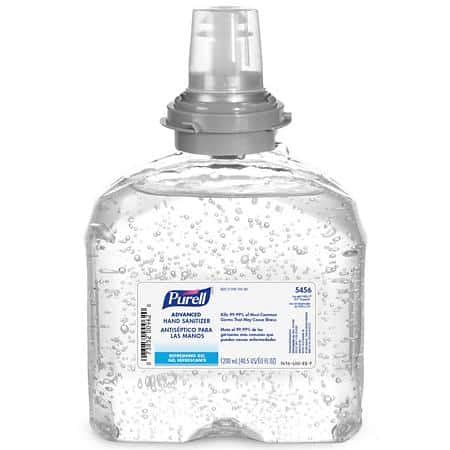 Purell Advanced Gel Hand Sanitizer Refill 1200 mL (for Hands-Free TFX ...