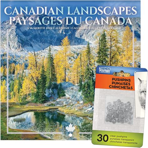 Amazon.com: 2024 Canadian Landscapes Mini Wall Calendar & Push Pins ...