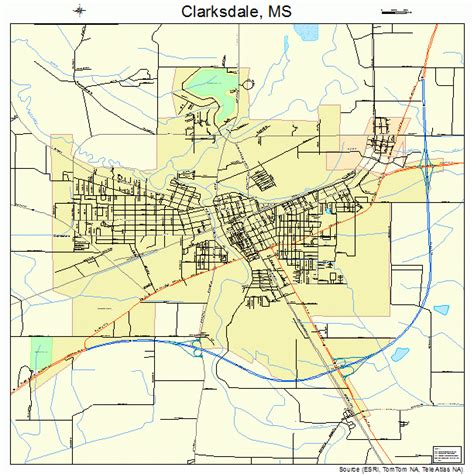 Clarksdale Mississippi Street Map 2813820