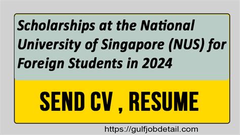 Scholarships at the National University of Singapore (NUS) for Foreign ...