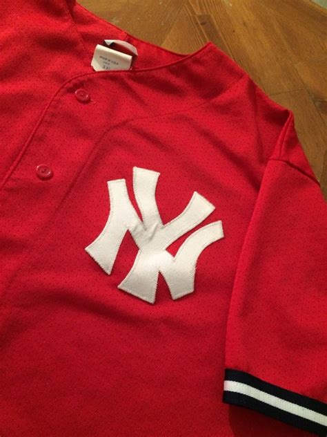 Vintage Rare Red MLB New York Yankees Jersey ADULT by VintageMNT