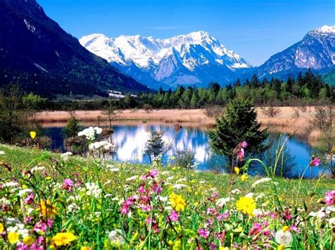 Beautiful Spring Season in the World | Photos paysage, Paysages printemps, Paysage montagne