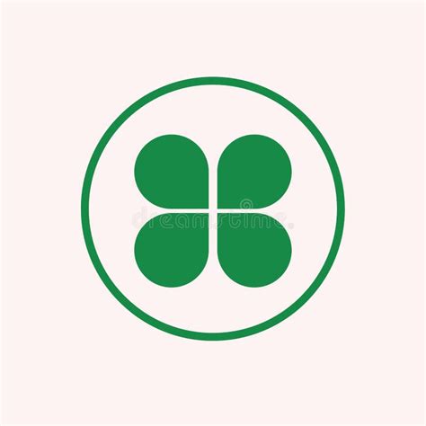 Four leaf clover logo stock illustration. Illustration of pattern - 252303705