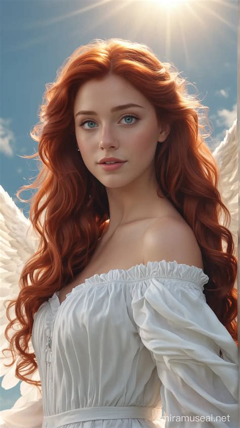 Celestial Ariel Danish Disney Princess with Angelic Wings in UltraRealistic Sky Scene | MUSE AI