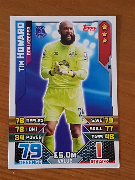 1 x Tim Howard Everton - Match Attax Trading Card | Everton