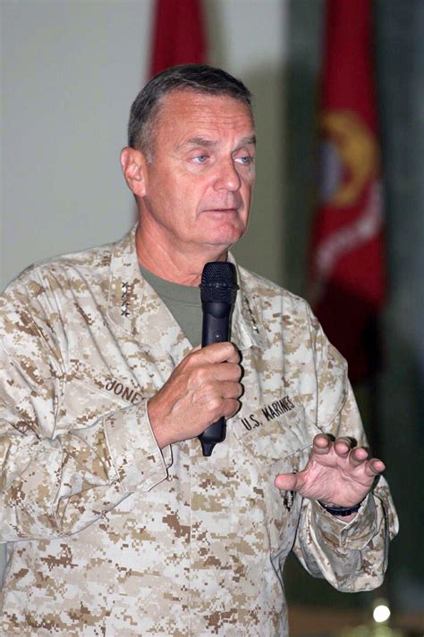 U.S. Marine Corps GEN. James L. Jones, Supreme Allied Commander Europe (SACEUR), speaks with ...
