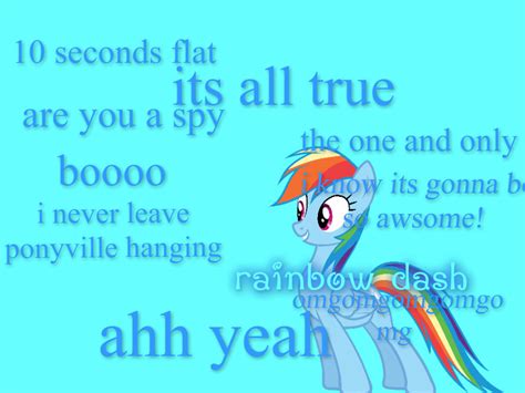 Rainbow Dash Phrase Wallpaper by unknownartist111 on DeviantArt