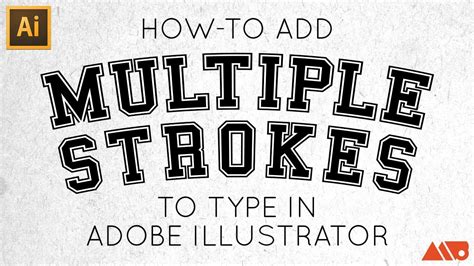 How to Add Multiple Strokes to Type in Adobe Illustrator Tutorial - YouTube