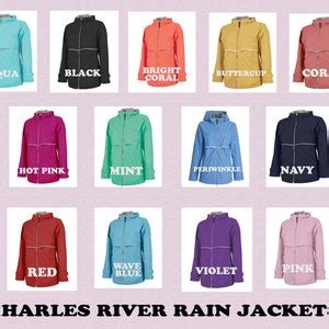 Charles River Monogrammed Rain Jacket Monogrammed Rain Coat Monogrammed Rain Jacket Monogrammed ...