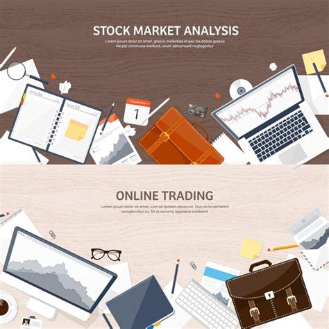 Premium Vector | Vector illustration flat background market trade trading platform account ...