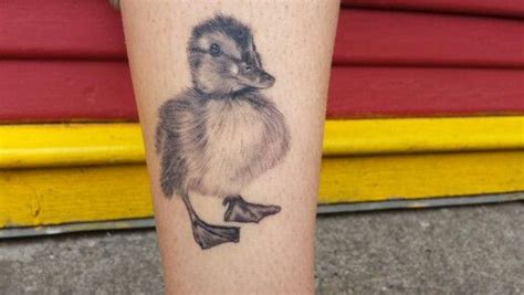 Duckling tattoo by Joel D Portland OR Freaks and Geeks Tattoo Duck Tattoos, Arm Tattoos, Forearm ...