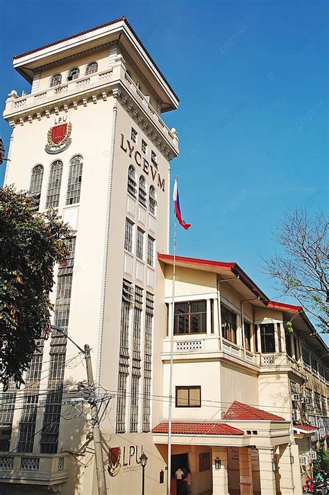 Facade Of The Lyceum Of The Philippines University In Manila Philippines Photo Background And ...