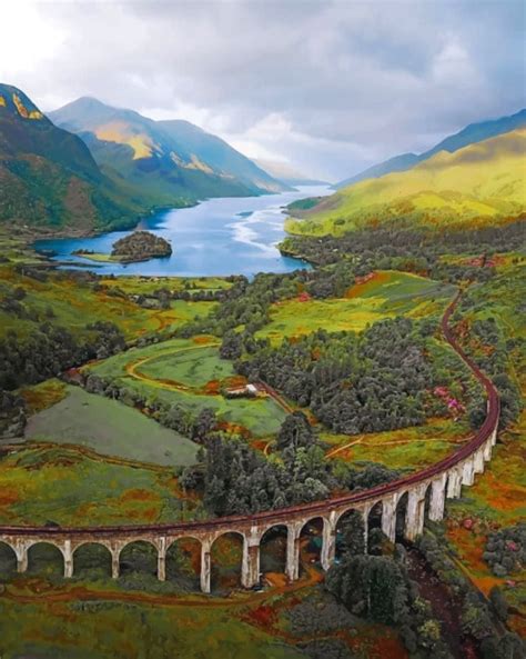 Glenfinnan Viaduct Scotland - Nature Paint By Numbers - Num Paint Kit