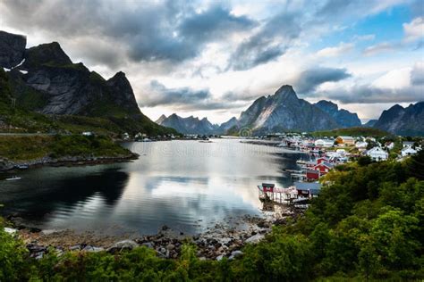 Reine,Norwegian Fishing Village at the Lofoten Islands in Norway Stock ...