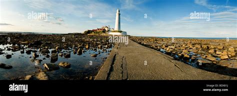 Whitley Bay Lighthouse Stock Photo - Alamy