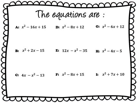 Algebra 2 Quadratic Equations Review Activity - Math Educational Resources | Ten Tors Math