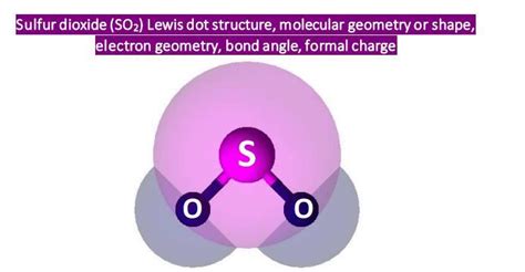 Sulfur dioxide (SO2) Lewis dot structure, molecular geometry or shape, electron geometry, bond ...