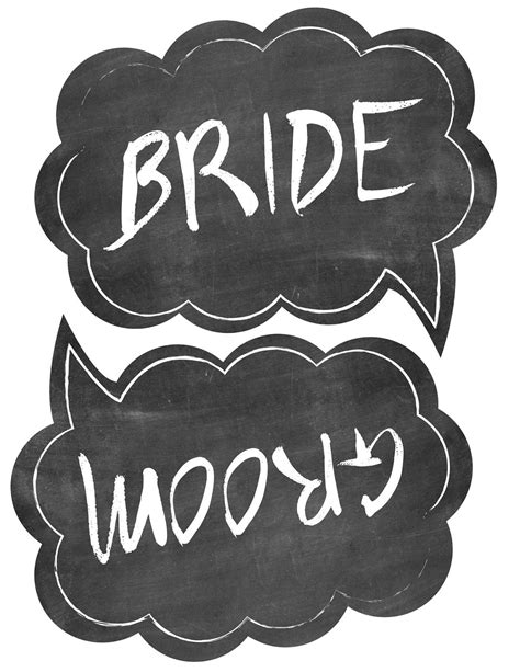 Wedding Photo Booth Props - Free Printable Templates