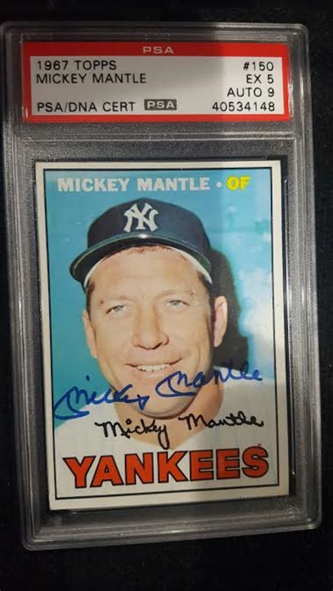 Mickey-mantle-signed-card-1967-topps | Collectionzz