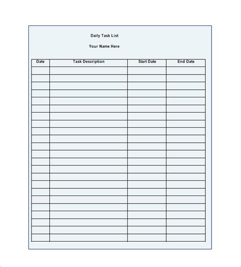 To Do List Excel Template Free Download Database