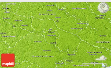 Physical 3D Map of Henrico County