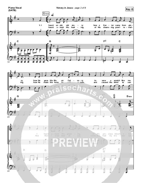 Victory In Jesus Sheet Music PDF (Travis Cottrell) - PraiseCharts