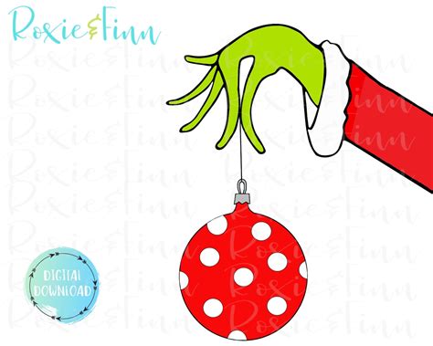 Grinch Hand 2020 Christmas Ornament Three PNG Downloads | Etsy