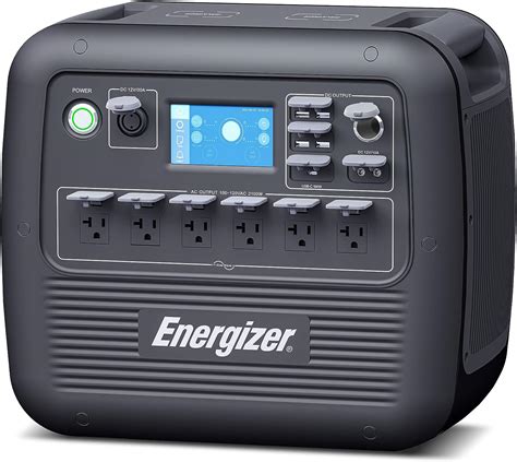 Energizer Portable Power Station 2150Wh LiFePO4 Battery 2100W Pure Sine Wave AC Outlet Solar ...