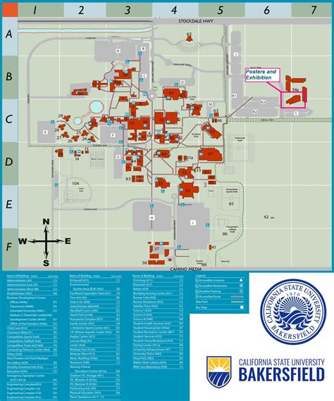 CSU Bakersfield Campus Map - California State University(CSUB, Cal State Bakersfield ...