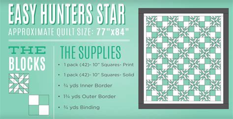 New Friday Tutorial: The Hunter’s Star Quilt | Missouri Star Blog