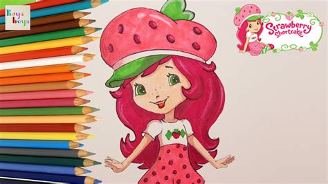 Strawberry Shortcake Drawing Painting Coloring | How to Draw and Color Kids TV - YouTube