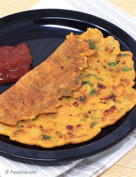 Besan Chilla Recipe - Besan Ka Cheela - Quick Protein rich Vegetarian Breakfast