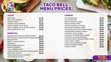 Taco Bell Menu Prices w/ Breakfast + Discounts (2024)