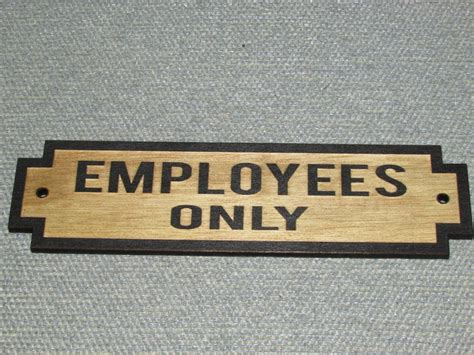 Employees Only Door Sign Rustic Retro Deco Style Free - Etsy