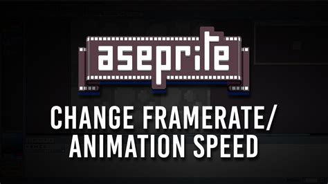 How to Change Frame Rate (Animation Speed) in Aseprite - YouTube