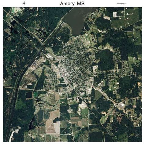 Aerial Photography Map of Amory, MS Mississippi