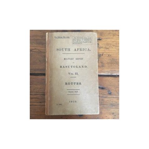 Dobson, Capt. M. C. RFA Map of Basutoland 1904 (includes book of Routes)