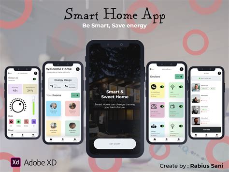 Smart Home App Design by Rabius Sani on Dribbble